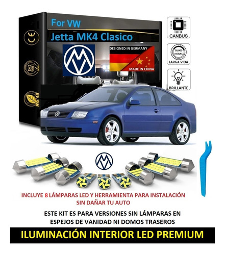 Kit Básico Iluminación Interior Premium Led Jetta A4 Clásico