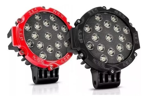 Faro Caminero Auxiliar Redondo Led 182x82 17 Led 51w 12/24v