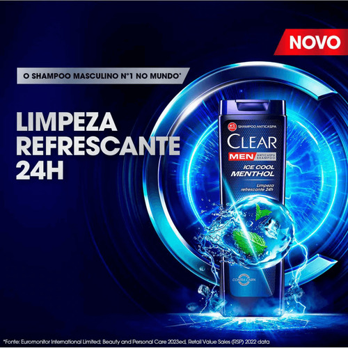 Shampoo Anticaspa Clear Men Ice Cool Menthol 200ml