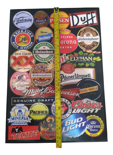 Marcas Cervezas Cuadro Cartel Bar Cantina G118