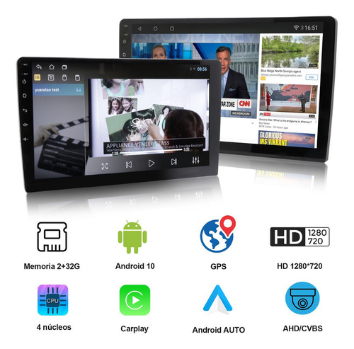 Android Peugeot 206 2000-2009 Gps Carplay Radio Touch Usb