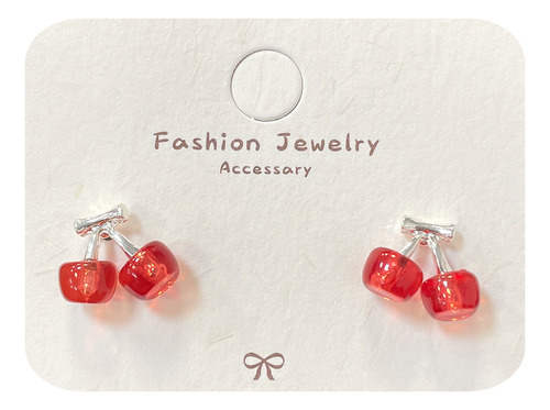 Pendientes Festivos Vintage En Forma De Cereza Con Diseño Sw