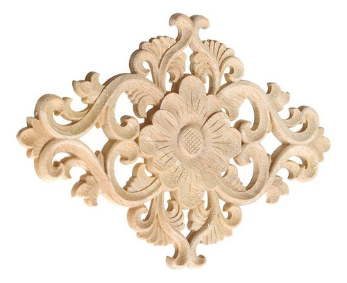 Muebles De Hogar Con Apliques De Madera Tallada Sin Pintar,