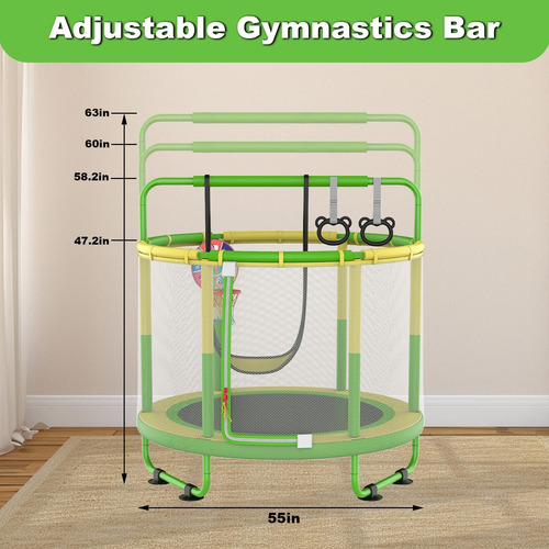 Trampolín Langxun 60 Para Niños, 5 Pies Mini Mini 6-in-1 Al