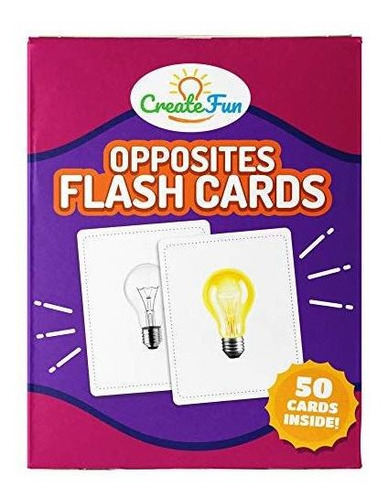 Tarjeta Didactica - Opposites Matching Flash Cards Game | 50