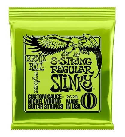 Encordadura Ernie Ball Slinky Guitarra 8 Cuerdas 2629