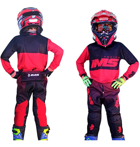 Conjunto Pantalon Y Remera Motocross Ims Army 2020 Infantil 