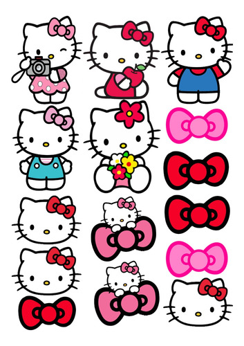 Stickers De Hello Kitty Para Imprimir Personalizables