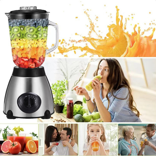 Licuadora De Acero Inoxidable Con Vaso De 1,5 Litros 2 En 1