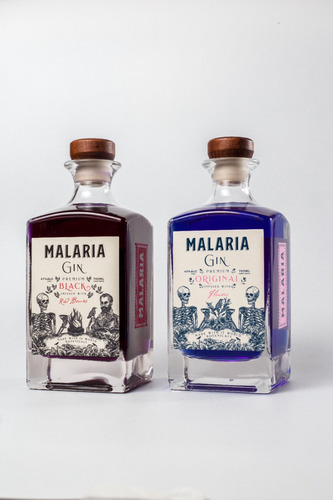 Gin Malaria Black 700ml + Gin Malaria Original 700ml