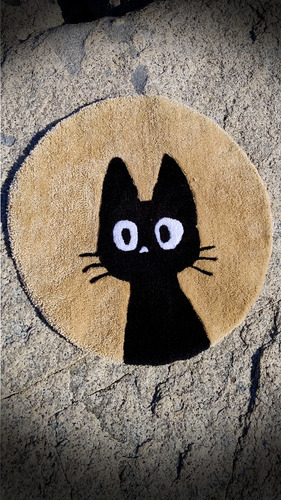 Alfombra Tufting Hecha A Mano De Gato 60x60