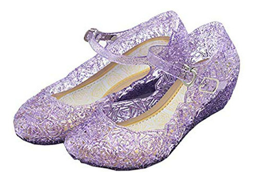 Zapatos De Princesa Cqdy Blue Girl Belle Rapunzel Cinderella