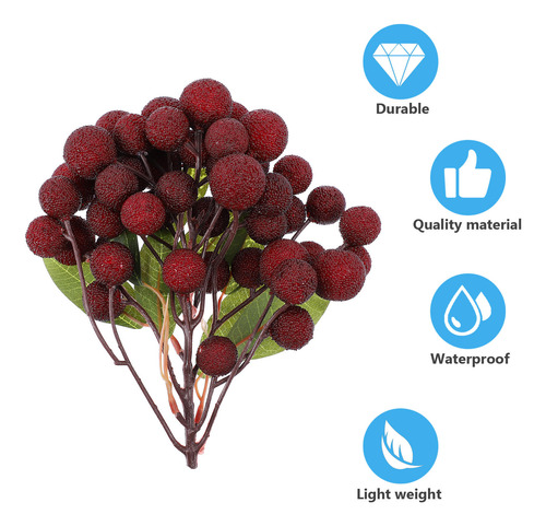 Frutas Para Decoración, Hilo De Arándanos Simulado, Decoraci