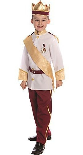 Disfraz Para Niño Principe Real Talla S (4-6) Halloween 