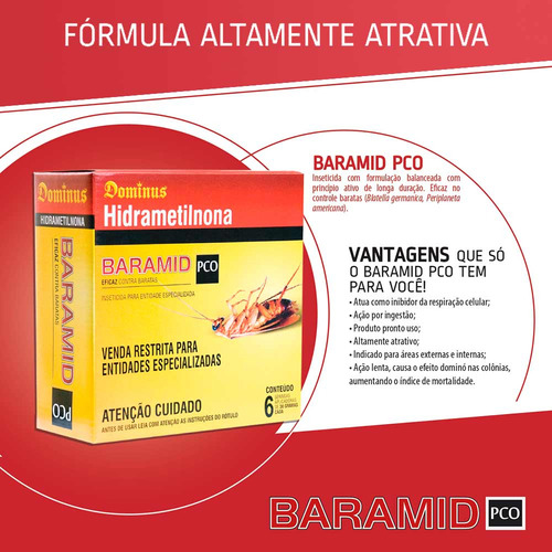 5x Baramid Seringa 30g Inseticida Mata Barata Hidrametilnona