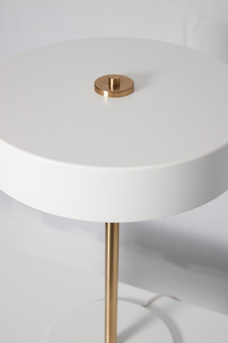 Imagen 3 de 4 de Lampara Mesa Escritorio Bronce Blanco Acopla Clara Blanc