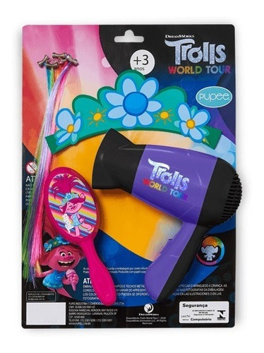 Kit Secador E Acessórios Trolls 2 Pupee