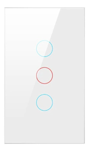 Interruptor Vidro Sem Neutro Wifi E Rf 3 Botões Tuya Smart