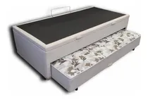 Comprar Cama Baú C\u002F Aux De Molas 3x1 + Colchão D28 Toulon 88x188x12