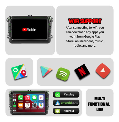 Checheandroid Estereo Radio Para Vw Jetta Amarok Bora Mk6 Go