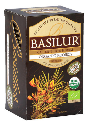 Te Basilur Organic Rooibos Sin Cafeina Caja 25 Bolsas Variación Tamaño Único