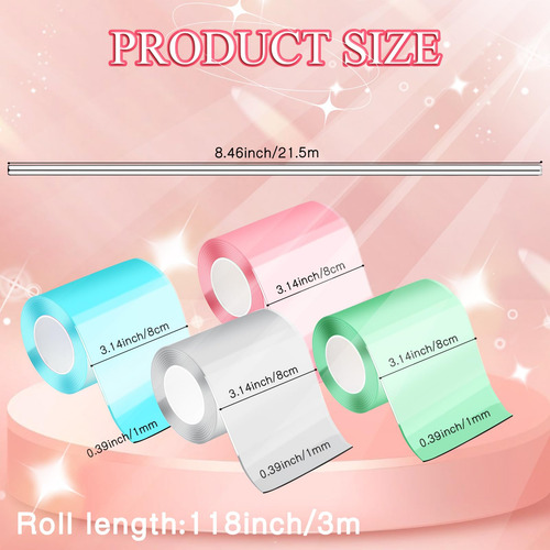 Kit Burbujas Nano Cinta Niños 9.84 Pies 4 Rollos Manualidade Como Se Muestra En Las Imágenes