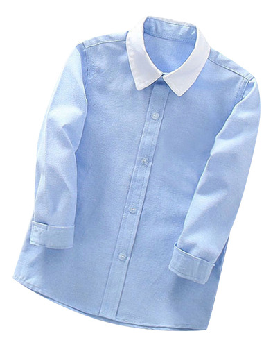 Blusa De Manga Larga De Moda Para Niños De Color Liso Scho P