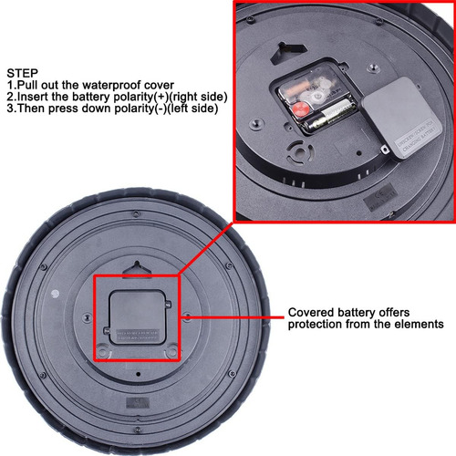 Reloj Y Termómetro Para Interiores Y Exteriores, Relojes De