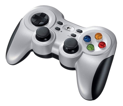 Joystick inalámbrico Logitech F710 plata y negro