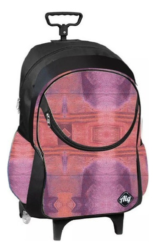 Mochila Com Rodinhas Boa E Barata Feminina Bolsos 6756 Aig Cor Rosa-escuro