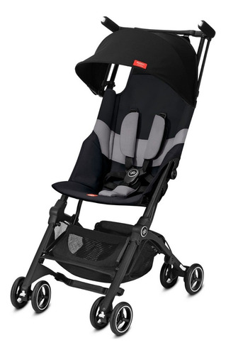 Carrinho de bebê ultraleve Gb Pockit+ All Terrain, cor preta, chassi preto