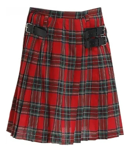 Pantalones Para Hombre Kilt Tradicional Cinturón A Cuadros P