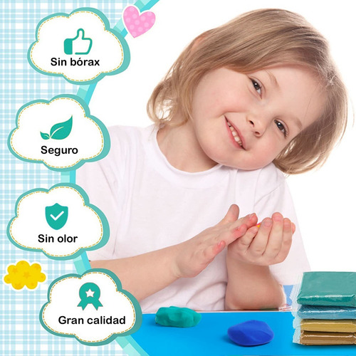 Imagen 4 de 9 de Set 2 Pack Foamy Moldeable 24 Pcs Colores + Moldeadores