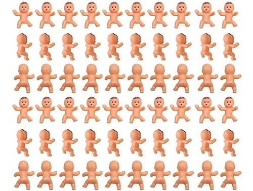 60 Mini Bebs De Plstico Para Baby Shower, Juego De Cubitos D