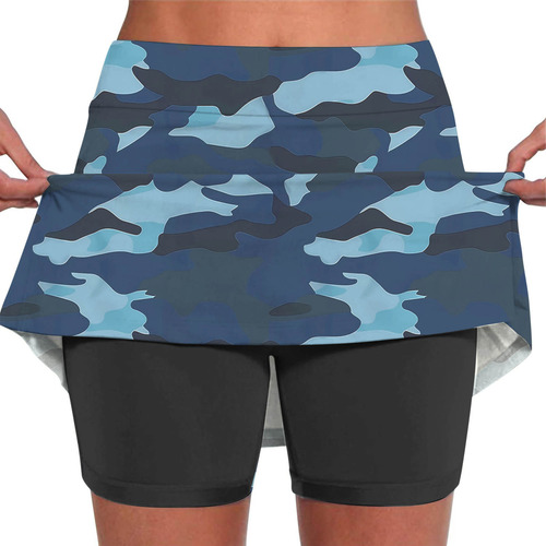 Pantalones, Falda De Tenis Plisada Con Estampado De Camuflaj