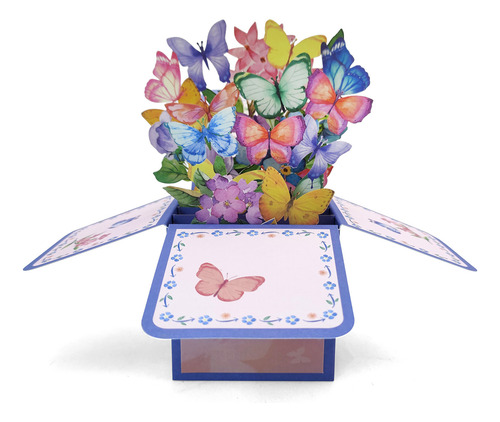 Tarjeta De Felicitación 3d De Papel Con Forma De Ramo De Flo
