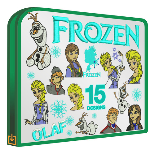 Frozen Set 15 Diseños Bordadoras Matriz Disney Bordar Ropa