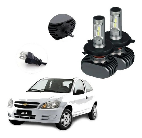 Kit Ultra Led Farol Alto E Baixo Celta 2012 2013 Premium