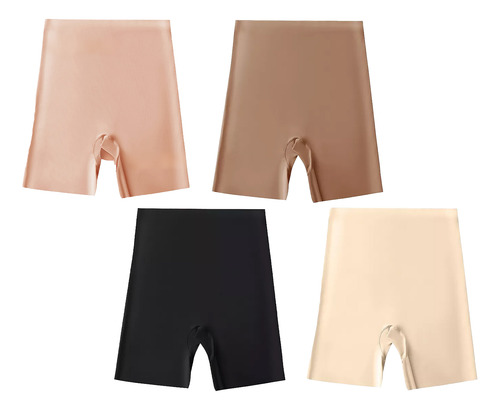 Calzoncillos Bóxer De Cintura Alta De 4 Piezas Para Mujer
