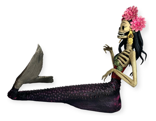Catrina De Barro En Forma De Sirena Capula Michoacán