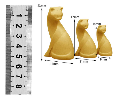 3 Figura De Gato En Miniatura 1/12, Estatua Coleccionable