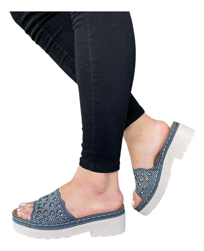 Sandalia Moderna Para Dama Estilo Casual Y Comodo 1205