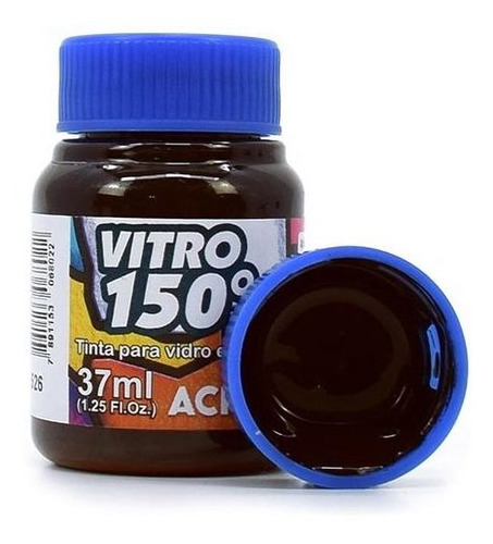 Tinta Vitro 150° Acrilex 37ml Cor 526 - Marrom Escuro
