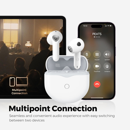 Auriculares Bluetooth Soundpeats Air4, Color Blanco