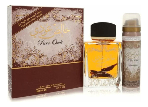 Lattafa Pure Oudi 2 Pc Set For Unisex (3.4 Ounce Eau De