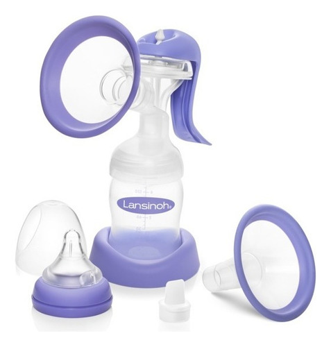 Extractor de leche manual de dos etapas con boquilla para biberón
