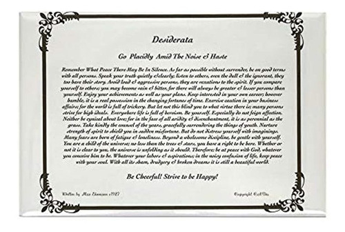 Imán Rectangular ''the Desiderata Poem De Max Ehrman''