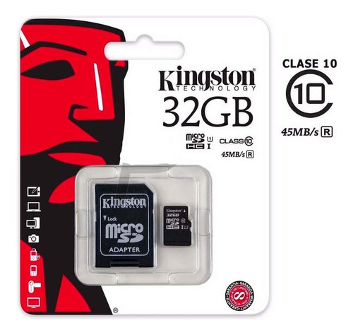 Memoria Microsd 32 Gb Kingston Clase 10