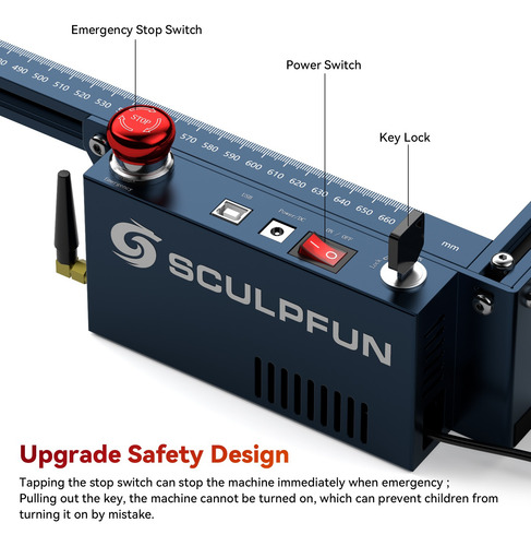 Sculpfun S30 Ultra33wgrabador Láser Cortador Máquina+rodillo