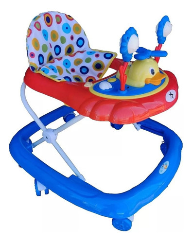 Andadera Para Bebé Interactiva Musical Starkids Alfa Color Azul